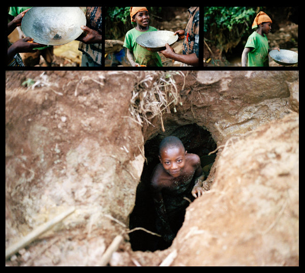 bambini nelle miniere d'oro in africa